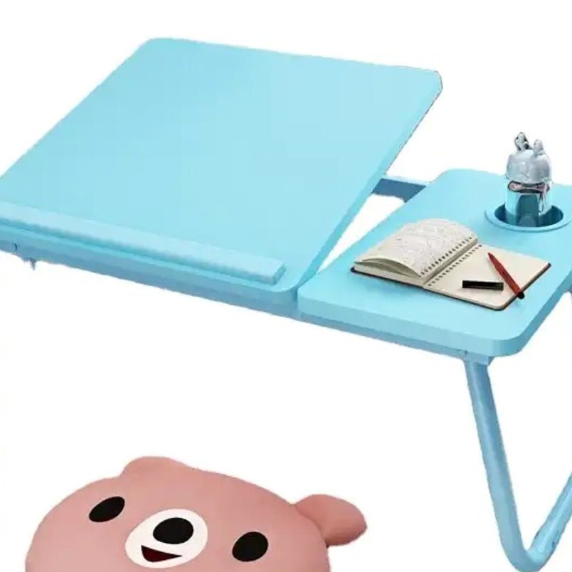 Wood Multi Purpose- Adjustable Laptop Desk For Study And Reading With Foldable Non Slip Legs - Mumzar.com