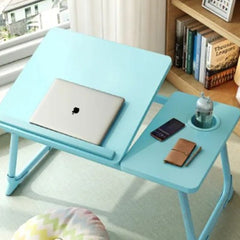 Wood Multi Purpose- Adjustable Laptop Desk For Study And Reading With Foldable Non Slip Legs - Mumzar.com