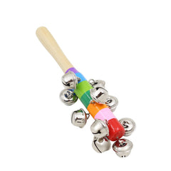 Wooden Baby Rattle Ring Handbell: Musical Educational Toy for Babies - Enhance Learning and Development - Mumzar.com