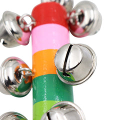 Wooden Baby Rattle Ring Handbell: Musical Educational Toy for Babies - Enhance Learning and Development - Mumzar.com