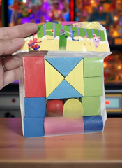 Huitich wooden educational blocks for kids colorful building set in a clear package