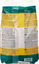 10 L Woody litter bag back with multilingual product info and barcode
