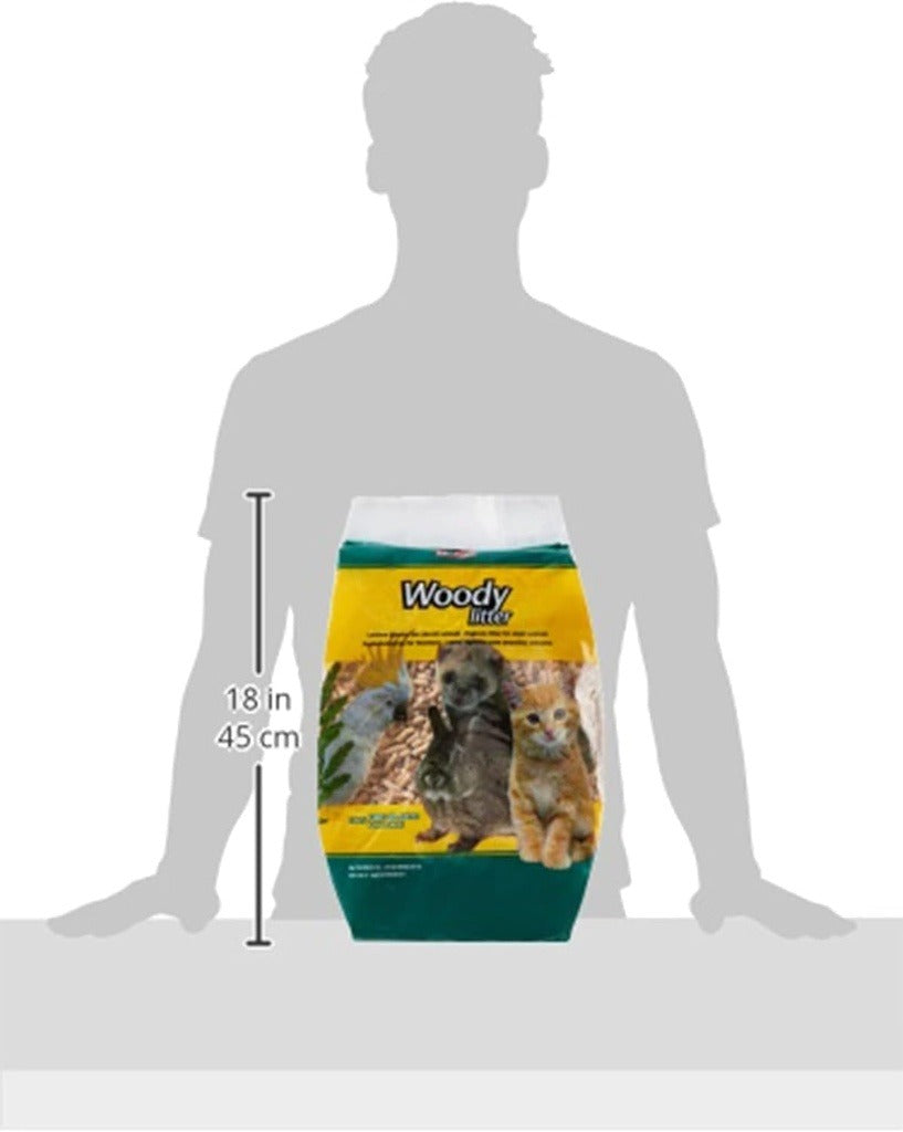 Padovan Woody Cat Litter made from wood shavings pet litter, available in an 18-inch bag for easy use