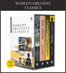 Mumzar classic literature box set featuring four timeless novels including Pride and Prejudice and The Great Gatsby