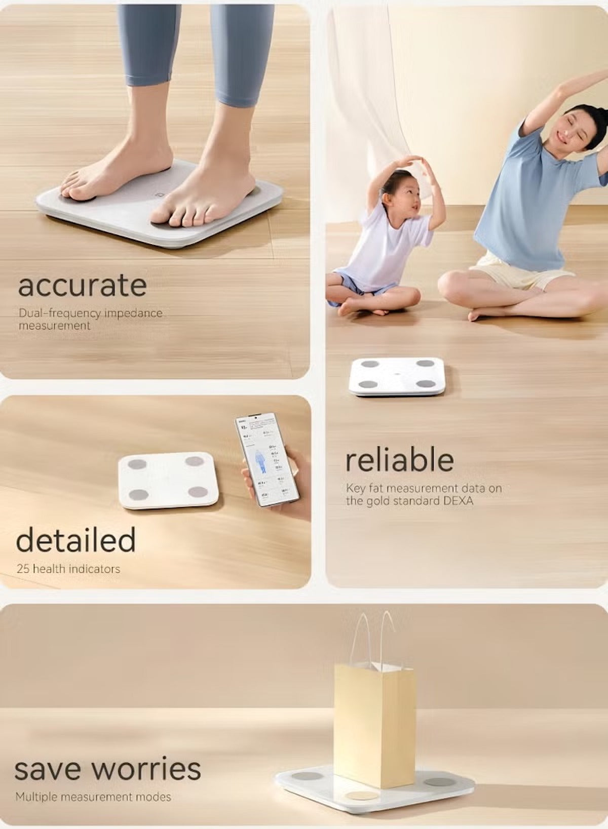 Xiaomi body composition smart scale with accurate impedance measurement and multiple health indicators