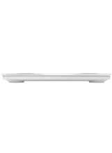 White smart body scale thickness profile, underside edge and four feet visible