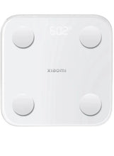 Xiaomi smart body scale with LED display, four round sensor pads, white glass top