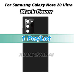 Mumzar Samsung Galaxy Note20 Ultra back cover replacement in black with triple camera cutouts and glossy finish