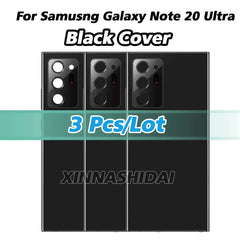 Mumzar Samsung Galaxy Note20 Ultra back cover black 3 pack replacement rear housing with camera lens cutouts