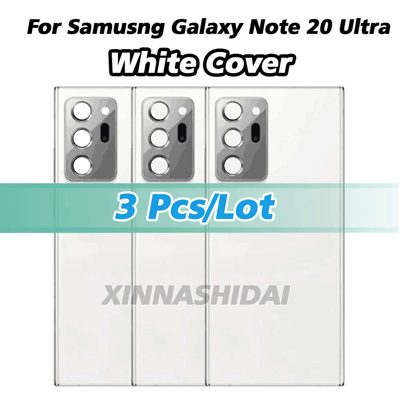 Mumzar 3 pack white transparent Samsung Galaxy Note20 Ultra back cover with precise camera cutouts