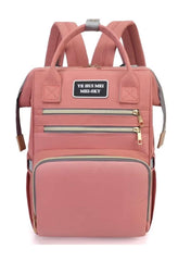 Huitich pink baby travel bag with multiple compartments and adjustable straps for convenience