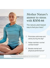 Lifestyle card with person meditating in blue, for Youtheory ashwagandha supplement