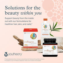 Collagen supplement variety with collagen powder, liquid pouch, and tablets bottle