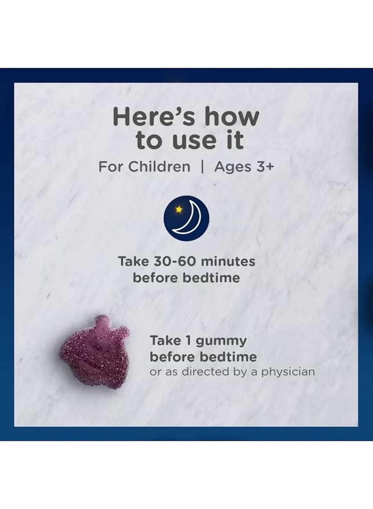 Zarbee's children's sleep gummies with melatonin for calming sleep, taken 30-60 minutes before bedtime